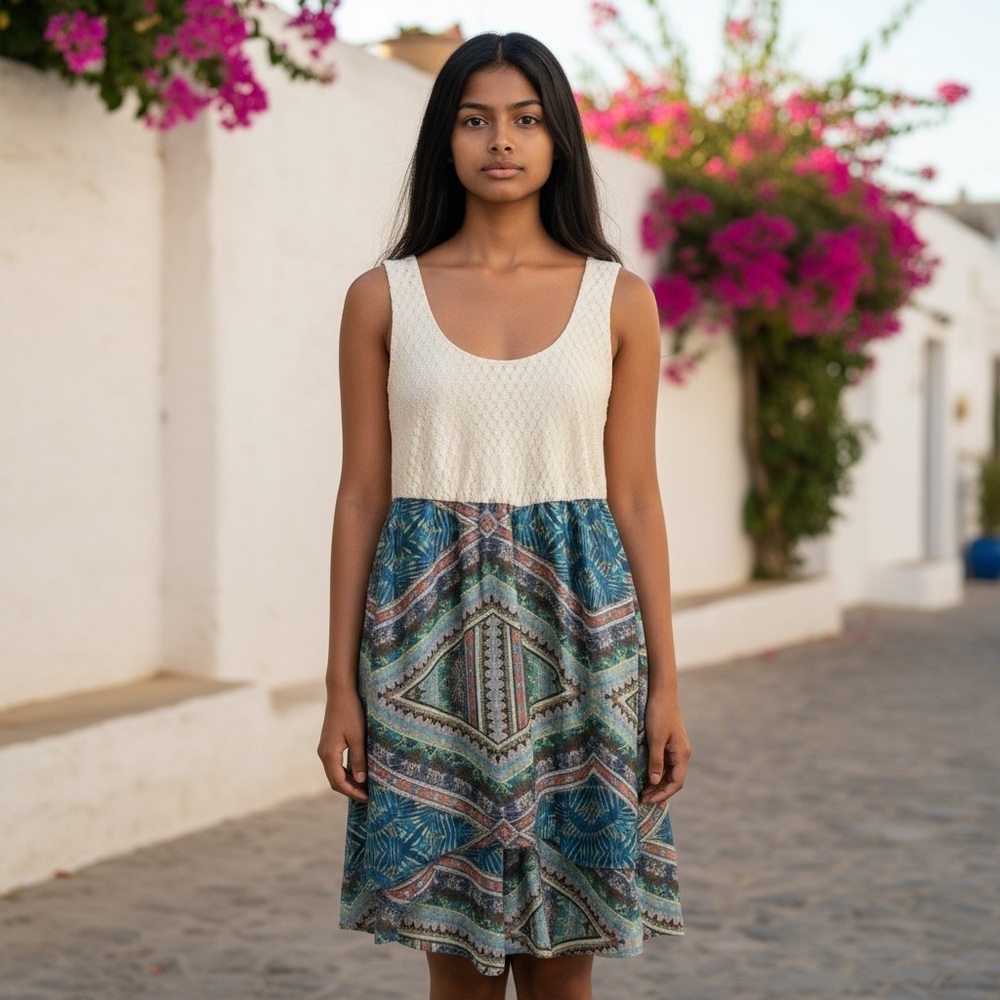 Lily Rose Multicolored Casual Sleeveless Sundress